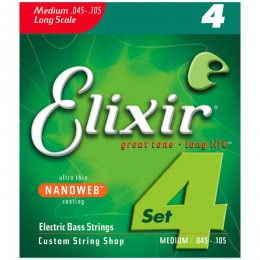 Фото Elixir 14077 Bass Nickel Plated Steel NanoWeb