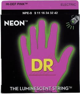 Фото DR Strings NPE-9 NEON HiDef Pink
